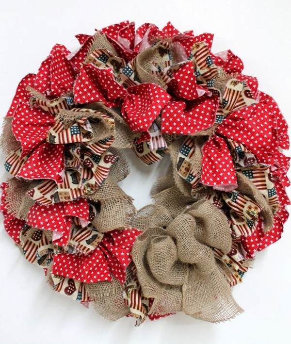 DIY Christmas  decoration natural materials fabric burlap