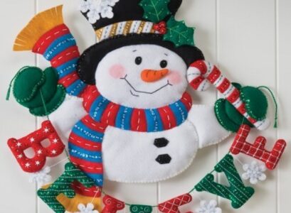DIY-Felt-Christmas-ornaments-snowman-wreath-home-decoration-ideas