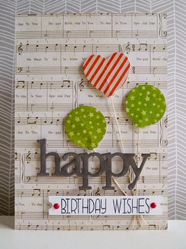 DIY birthday greeting music sheets 