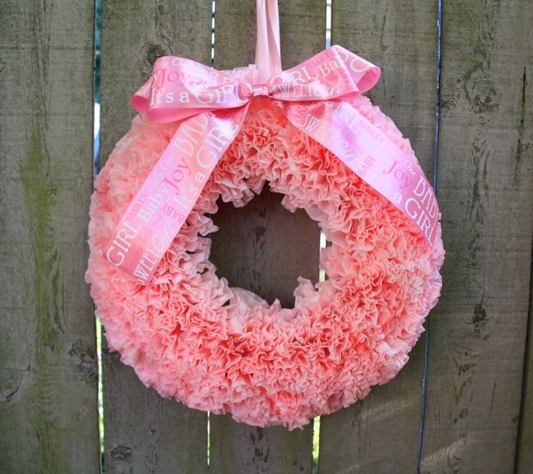  ideas pink wreath baby girls