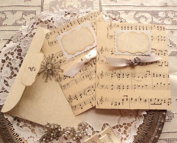 DIY greeting sheet music ideas creative paper crafts