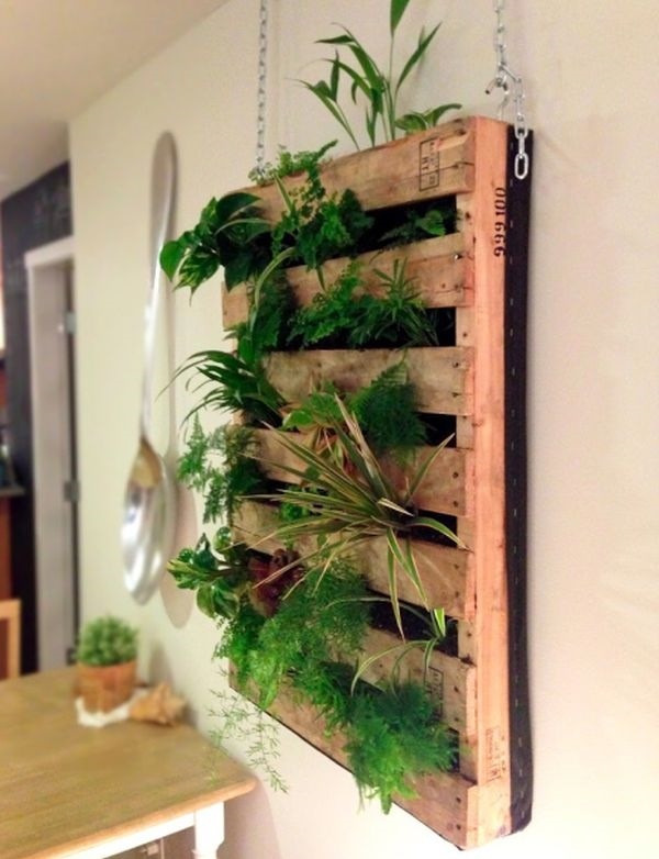 DIY living wall planter ideas pallet furniture ideas