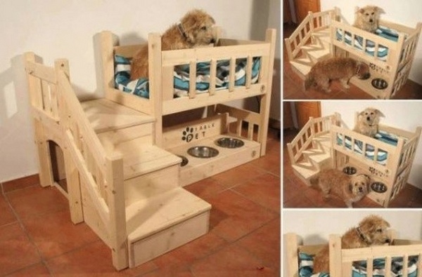 30 Creative Ideas How To Make A Dog Bed, Diy Dog Bunk Beds Simple