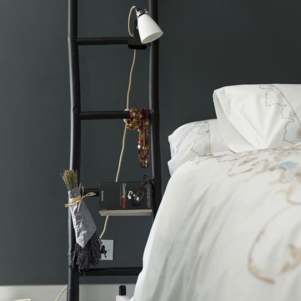 Ideas for bedside tables with unusual design ladder