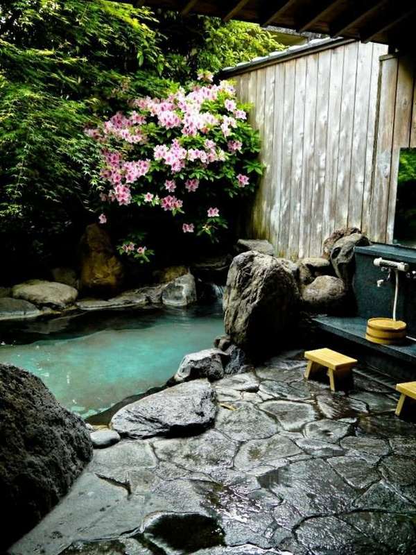 Japanese garden design waterfall garden pond garden stone deck