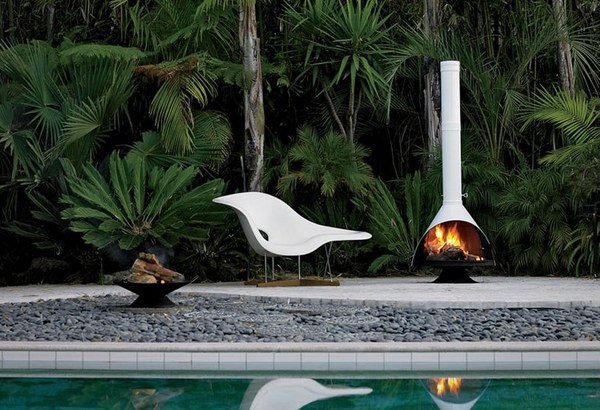 Malm outdoor fireplace backyard freestanding 