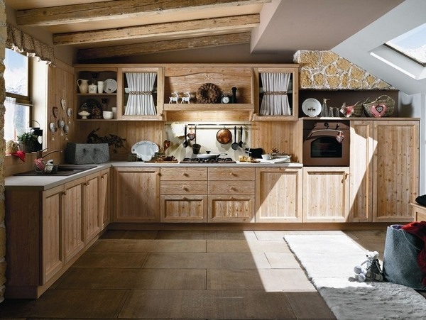 Mediterranean style kitchen cabinets solid wood kitchen decor ideas