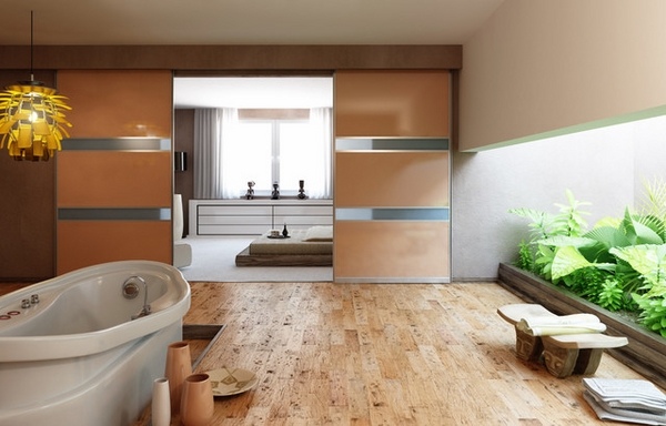Sliding door divider ideas master bathroom bedroom design