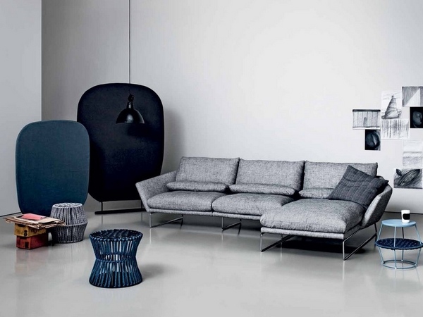 Sofa gray modern design ideas Scandinavian chic