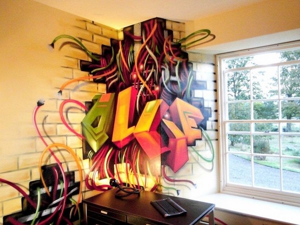 Teen bedroom wall decoration ideas – cool photo wallpapers ...