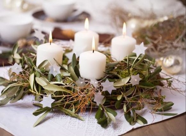  ideas DIY christmas decoration white candles