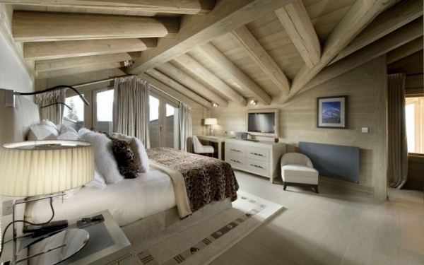 attic remodel bedroom ideas wood floor low furniture