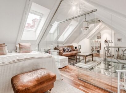 attic-remodel-ideas-studio-apartment-bedroom-design-wood-floor-white-furniture