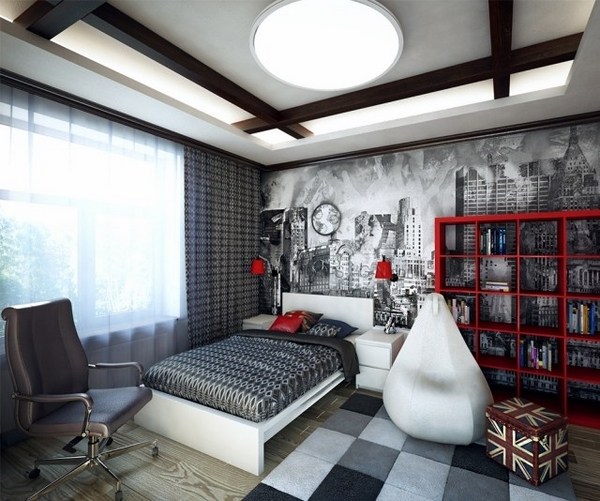 awesome bedroom accent wall ideas black white interior urban landscape