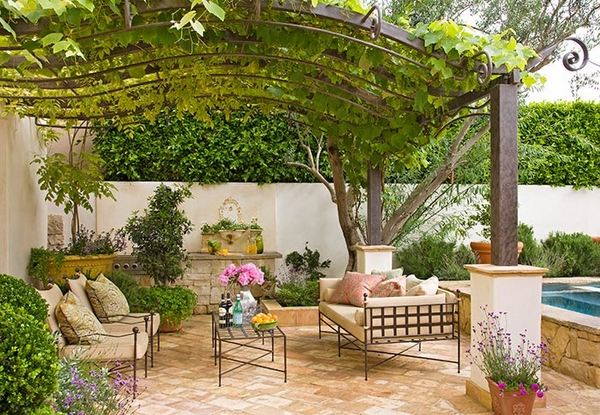 beautiful grape arbor mediterranean patio design outdoor furniture
