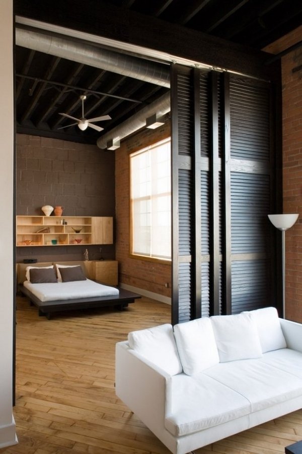 bedroom living dividers sliding doors shutters