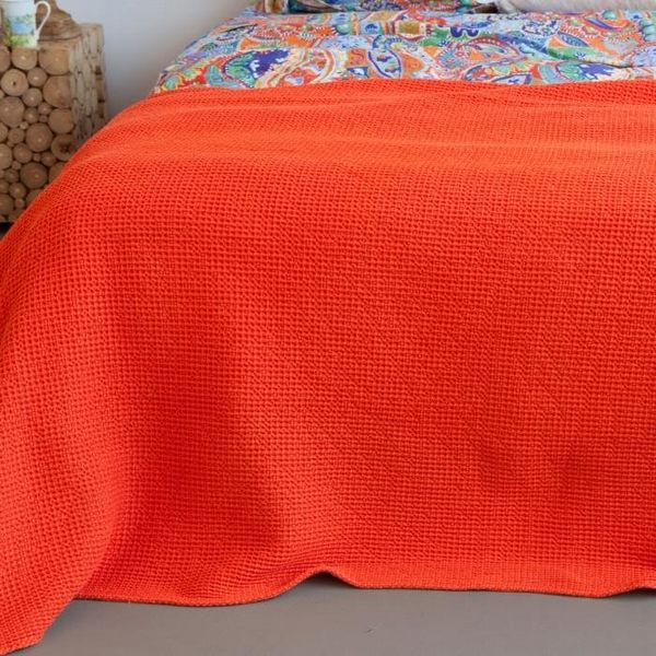 bright orange bed cover zara home modern bedding sets 