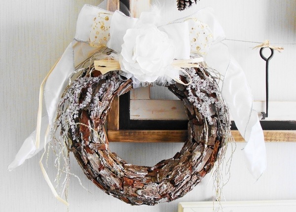 christmas crafts ideas natural materials DIY christmas wreath 