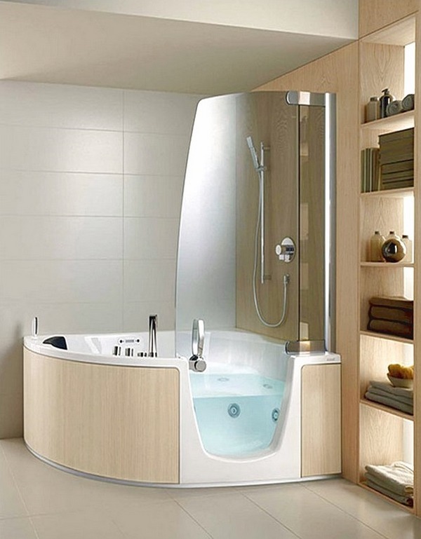 corner whirlpool tub with shower modern small bathroom furniture 