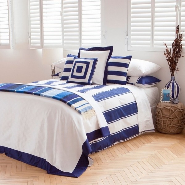 cotton satin bedding sets elegant bedroom ideas Zara home white blue