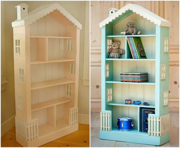 diy dollhouse ideas plans old shelves kids room organization