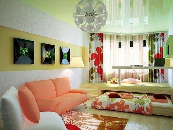 eclectic bright interior colors