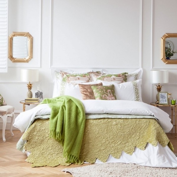 elegant beige green bedding zara home bedroom decor 