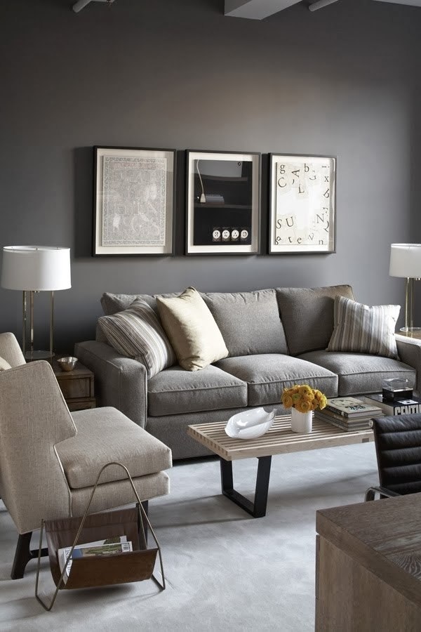 elegant gray wall color sofa wall pictures 