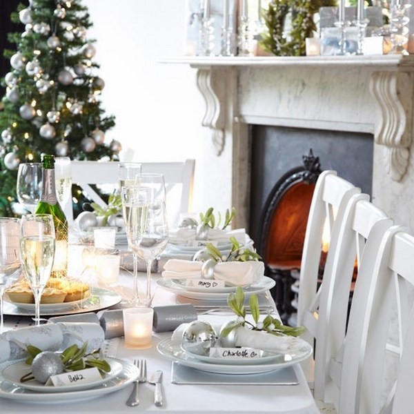 elegant silver white colors tree ornaments christmas cracker jokes