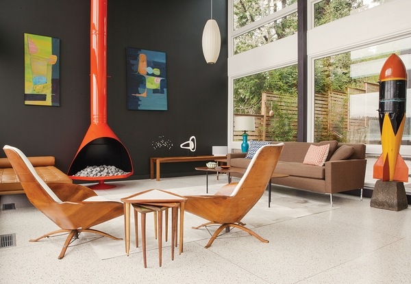 freestanding fireplace living room malm indoor firepalce orange finish