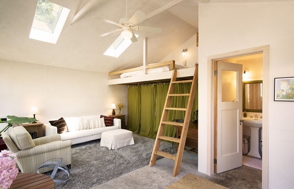 garage-conversion-ideas-living-room-guest-room-loft-bed