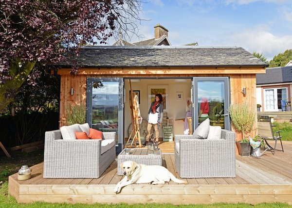 garden shed ideas design wooden deck outdoor sofas