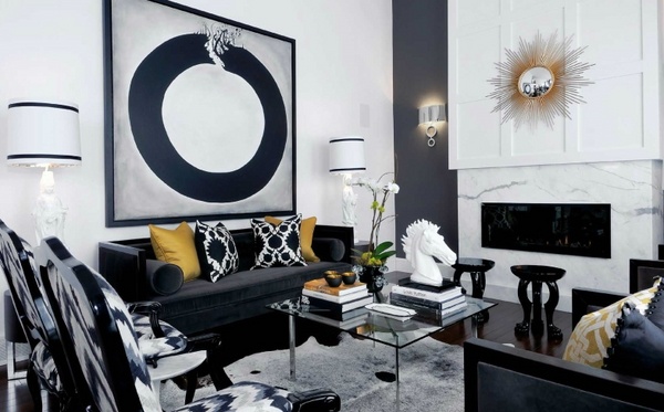 glamorous black white gray colors modern home ideas