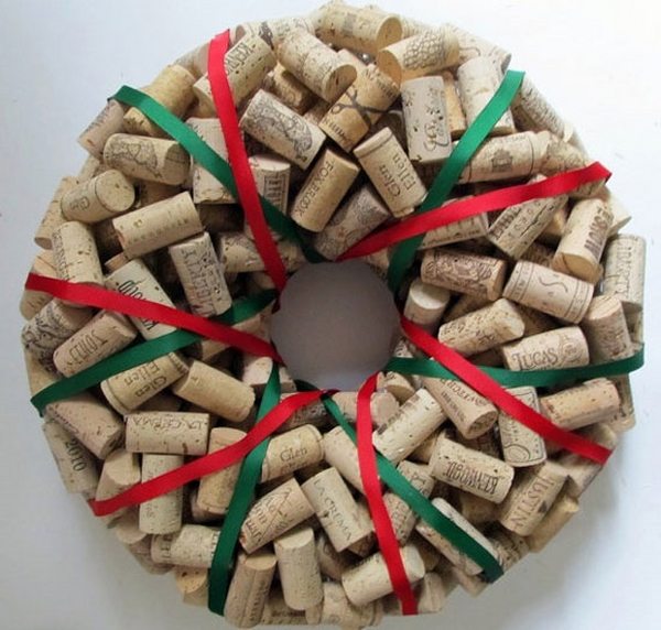 how to make wine cork DIY christmas decoration ideas