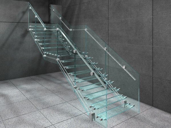 impressive  design futuristic appearance steel handrails