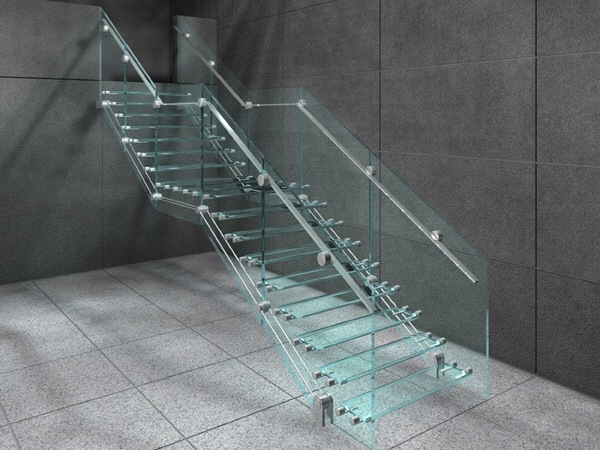 impressive design futuristic appearance steel handrails