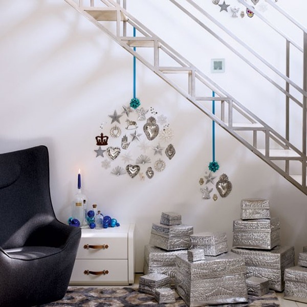inspiring modern chirstmas decoration interior design ideas silver blue colors