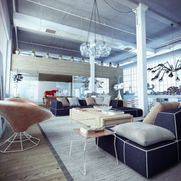 loft apartment contemporary furniture