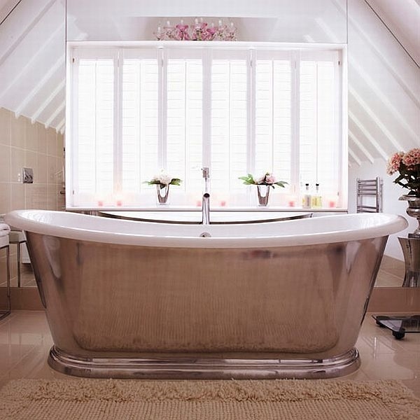 luxury bathtub copper modern 