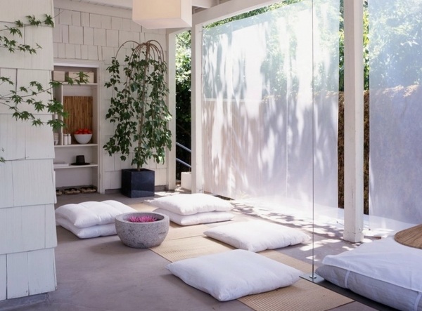  design natural light white floor cushions floor mats