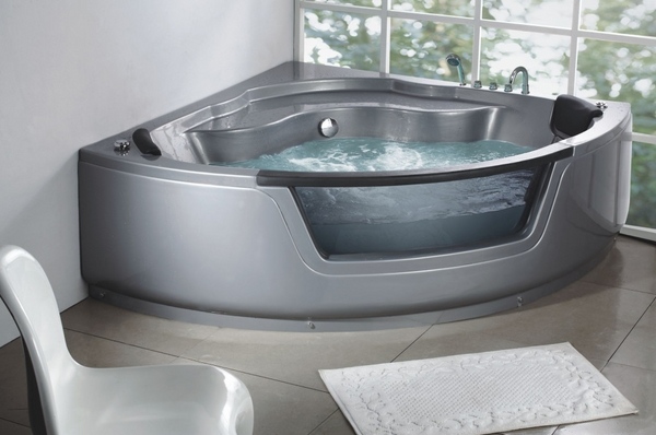 modern corner whirlpool bath tub minimalist bathroom
