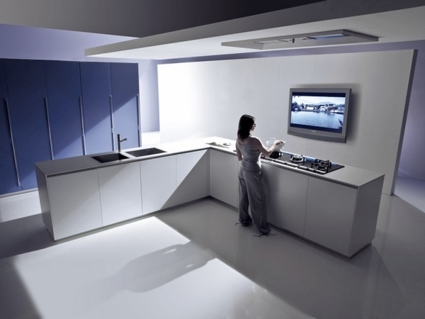 modern designer kitchen EFFETI LEVOLUZIONE matt white