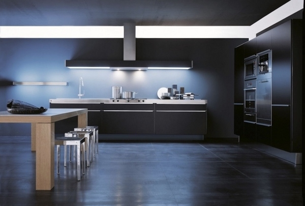 modern designer kitchen EFFETI oak black LUCE 