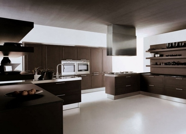 modern designer kitchen EFFETI solid wood Giancarlo Vegni