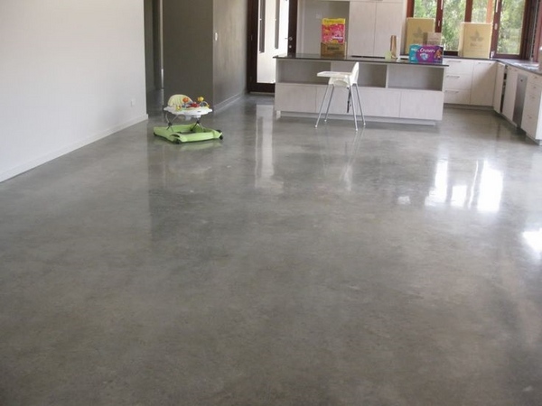 modern home flooring ideas polished concrete floors pros cons