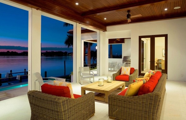 modern porch outdoor living room 