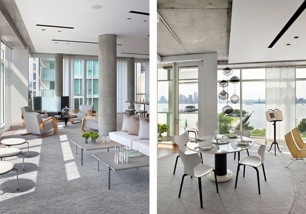 modern concrete floor contemporary furniture