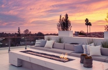 modern-outdoor-fireplace-ideas-marble-table-gas-fireplace-balcony-design-ideas