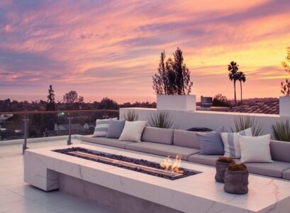 modern-outdoor-fireplace-ideas-marble-table-gas-fireplace-balcony-design-ideas