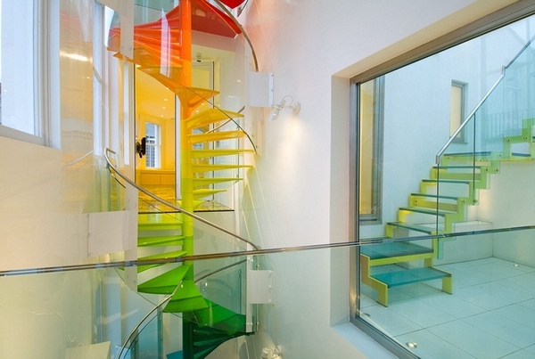 most amazing bespoke staircases rainbow staircase spiral staircase designs